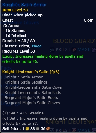 Knight's Satin Armor